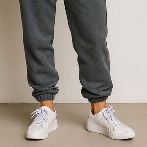 GANNI Sporty Mix Cupsole Sneakers Eco Friendly Womens‎ Sz 7 / 37 | Egret